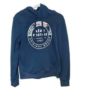 Aeropostale Men’s Navy Blue Hoodie Medium